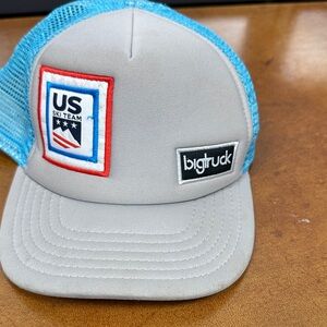 Kids Gray and Blue bigtruck us ski team hat